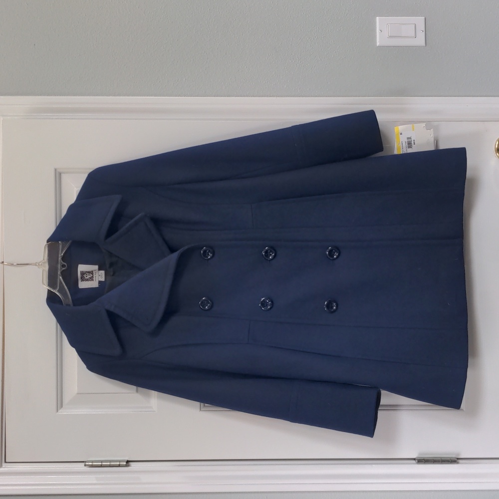 Navy blue Anne Klein wool jacket, size M, new with tags